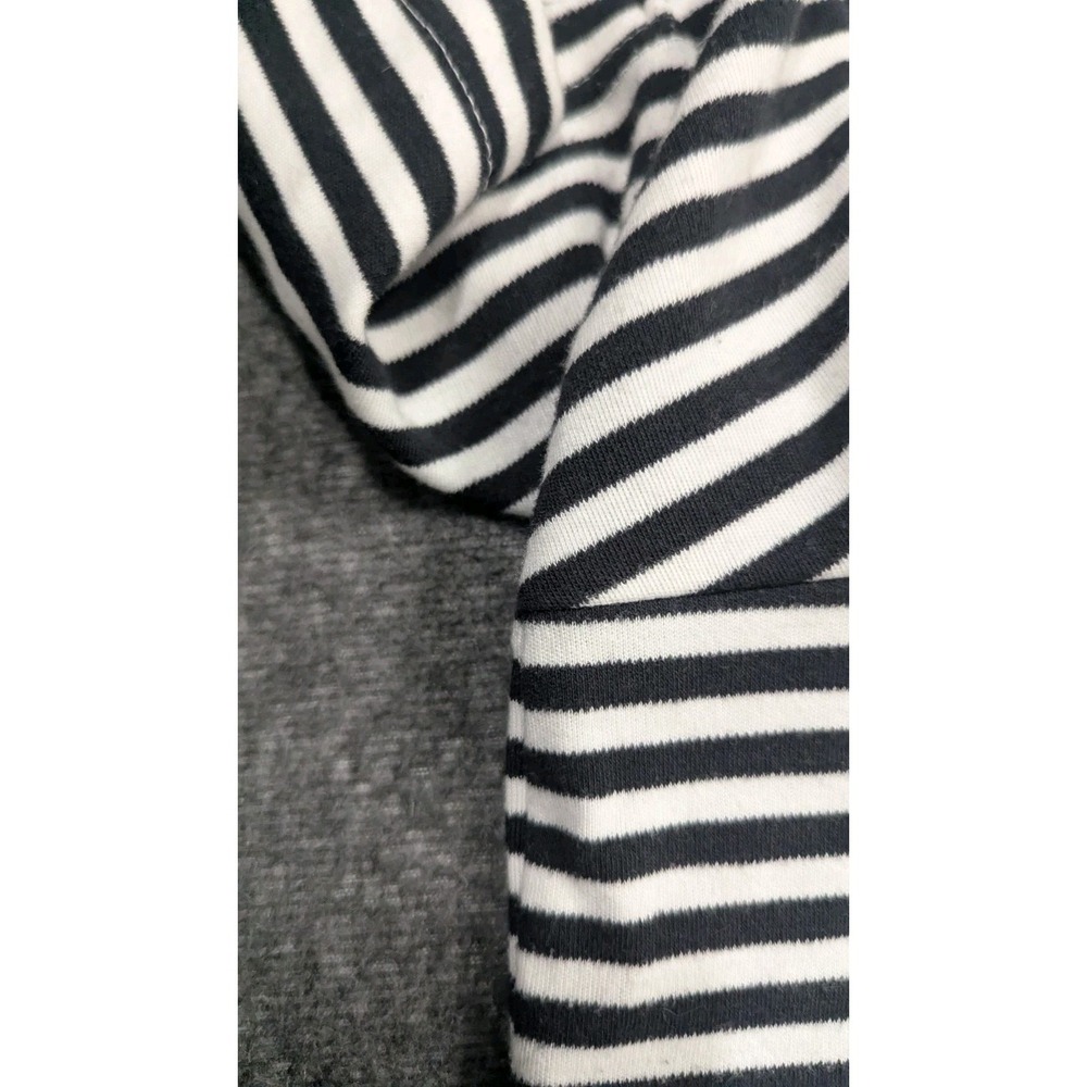 Quaker Factory Shirt Womens 2X Black White Stripe Coastal Granny Cottagecore - Picture 7 of 16